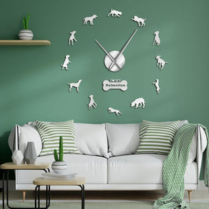 I Love My Dalmatian Dog Large Frameless DIY Wall Clock