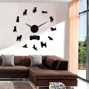 Wall Clocks - I Love My Jack Russell Terrier Dog Large Frameless DIY Wall Clock Gift