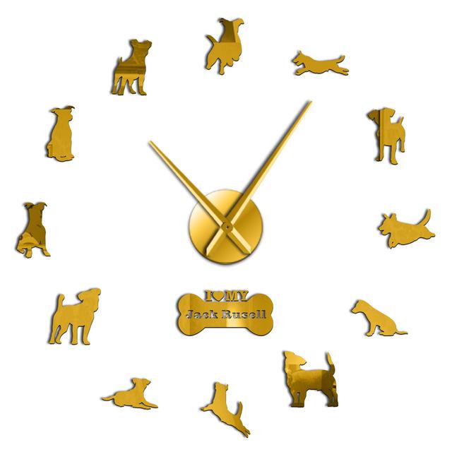 Wall Clocks - I Love My Jack Russell Terrier Dog Large Frameless DIY Wall Clock Gift