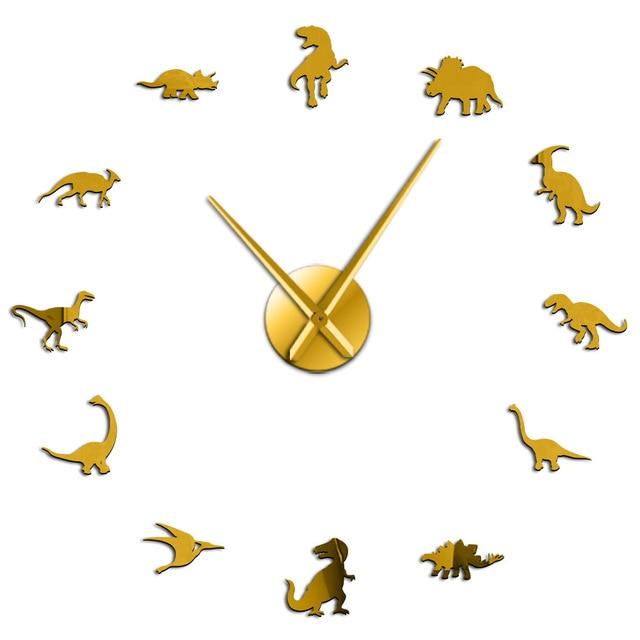 Wall Clocks - Jurassic Dinosaurs T-Rex Large Frameless DIY Wall Clock