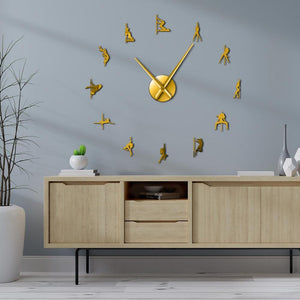 Wall Clocks - Pole Dance Large Frameless DIY Wall Clock Dancer Gift