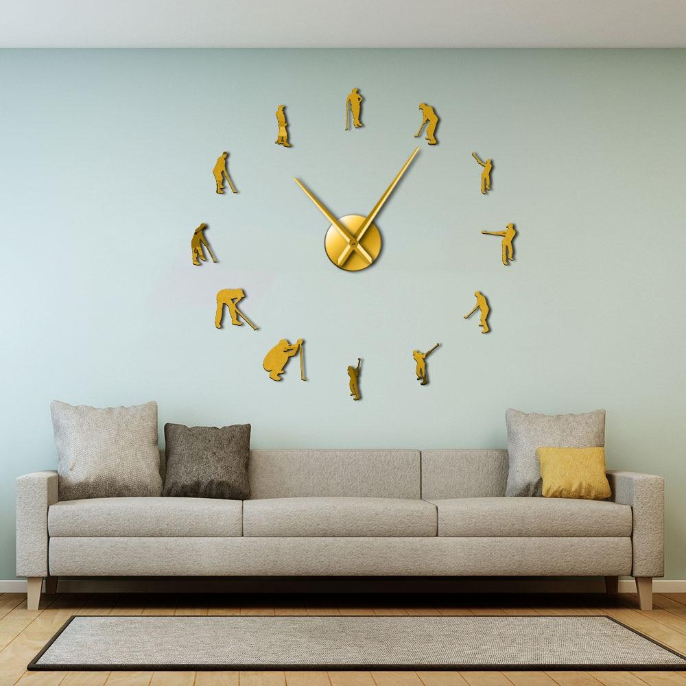 Wall Clocks - Pro Golfers Golfing Large Frameless DIY Wall Clock Golf Lover Gift