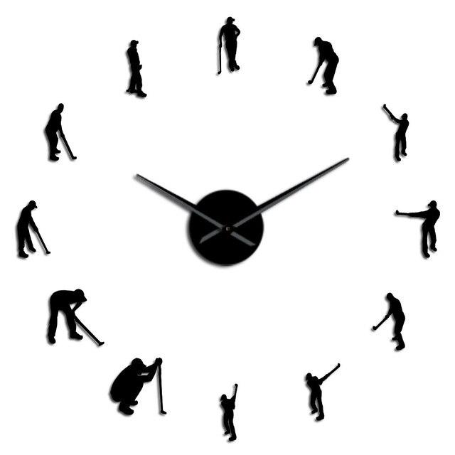 Wall Clocks - Pro Golfers Golfing Large Frameless DIY Wall Clock Golf Lover Gift