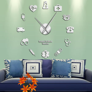 Wall Clocks - Proud To Be A Nurse Large Frameless DIY Wall Clock Gift