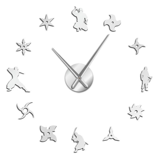 Wall Clocks - Shinobi Japanese Ninja Large Frameless DIY Wall Clock