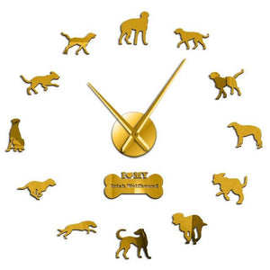Sighthound Dog Lover Large Frameless DIY Wall Clock