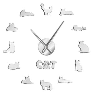 Wall Clocks - The Gentle Giant Maine Coon Large Frameless DIY Wall Clock