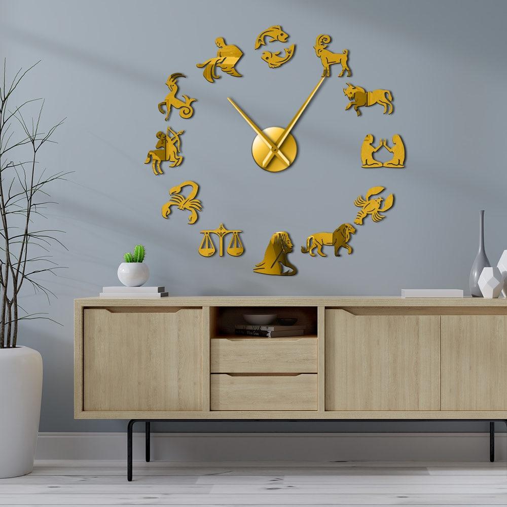 Wall Clocks - Zodiac Signs Constellation Large Frameless DIY Wall Clock Gift