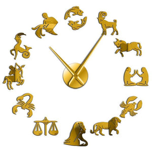 Wall Clocks - Zodiac Signs Constellation Large Frameless DIY Wall Clock Gift